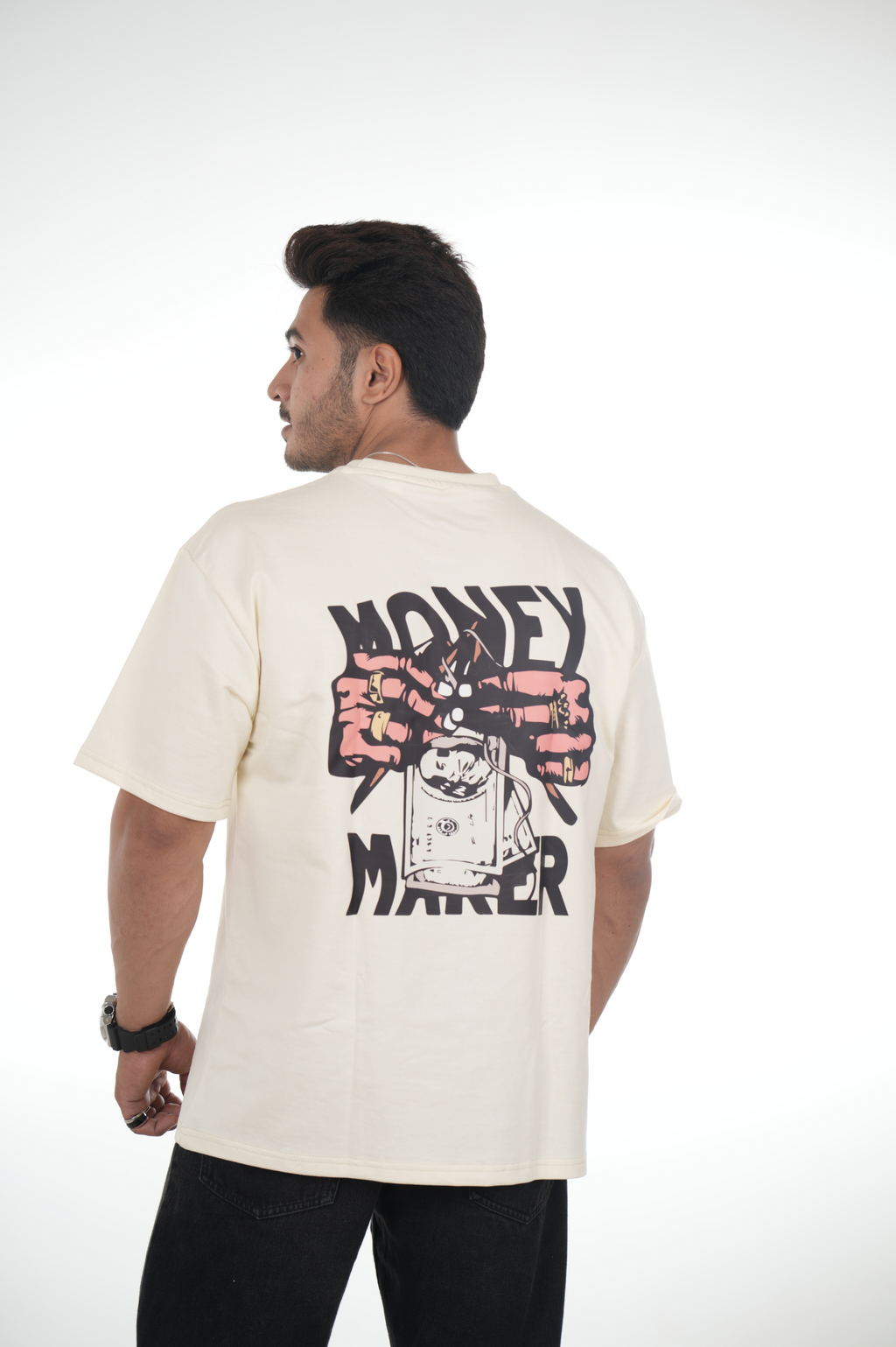 Money Maker Oversized T-shirt Cream