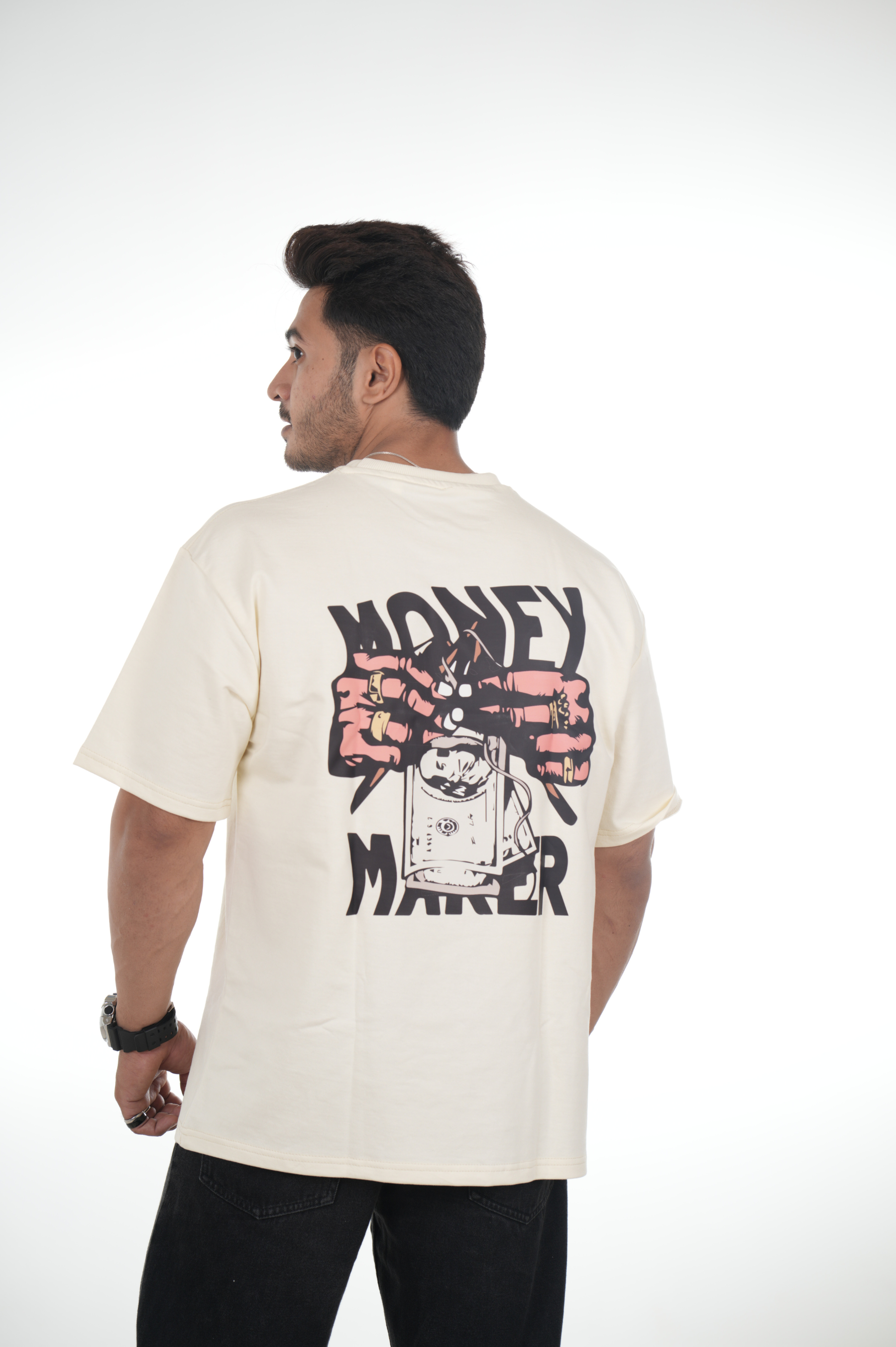 Money Maker Oversized T-shirt Cream