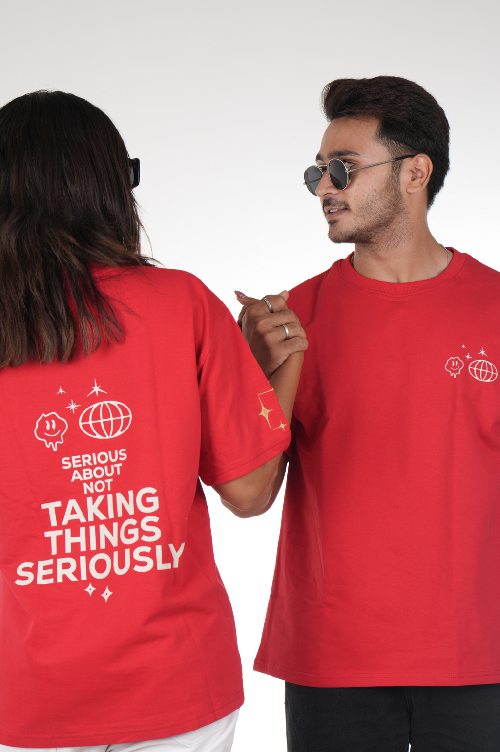 Not Taking Things Seriously Oversized T-shirt Red