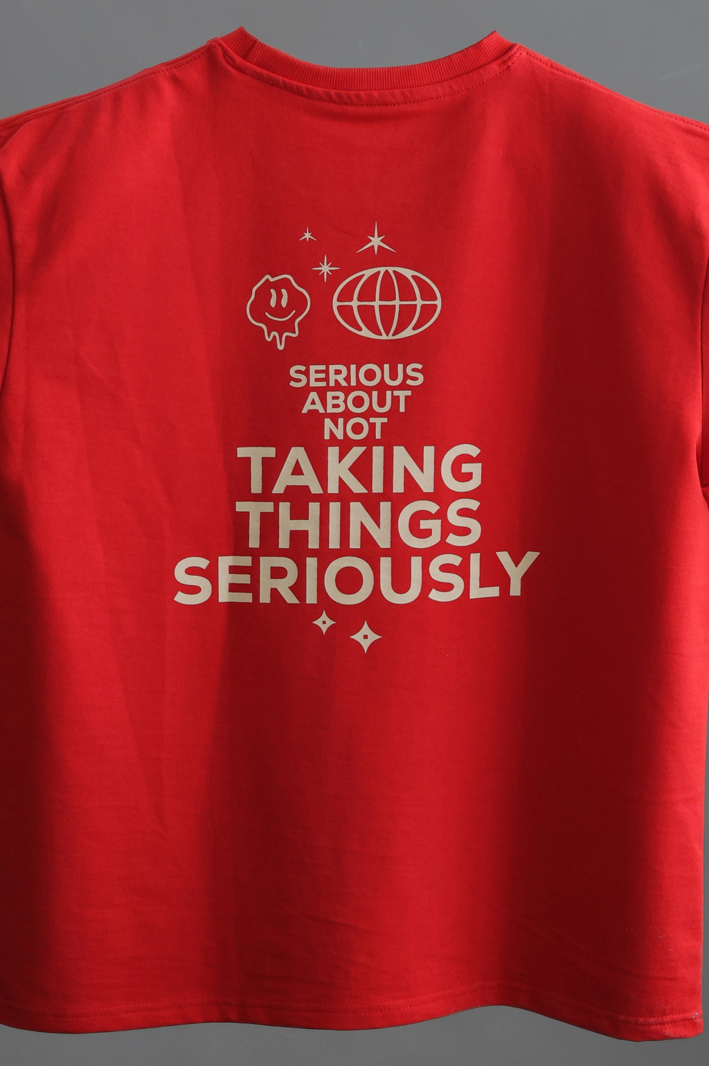 Not Taking Things Seriously Oversized T-shirt Red