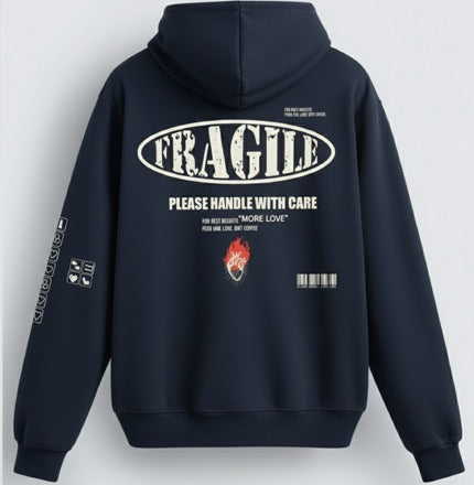 Fragile Navy Blue Hoodie